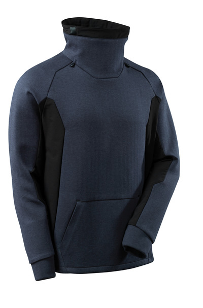 Sweatshirt mit regulierbaren Stehkragen