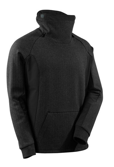 Sweatshirt mit regulierbaren Stehkragen