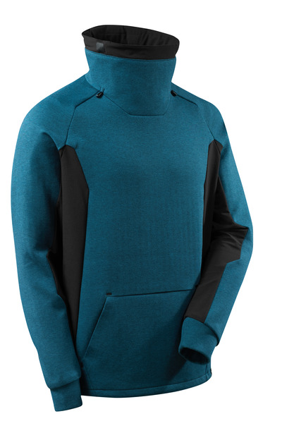 Sweatshirt mit regulierbaren Stehkragen
